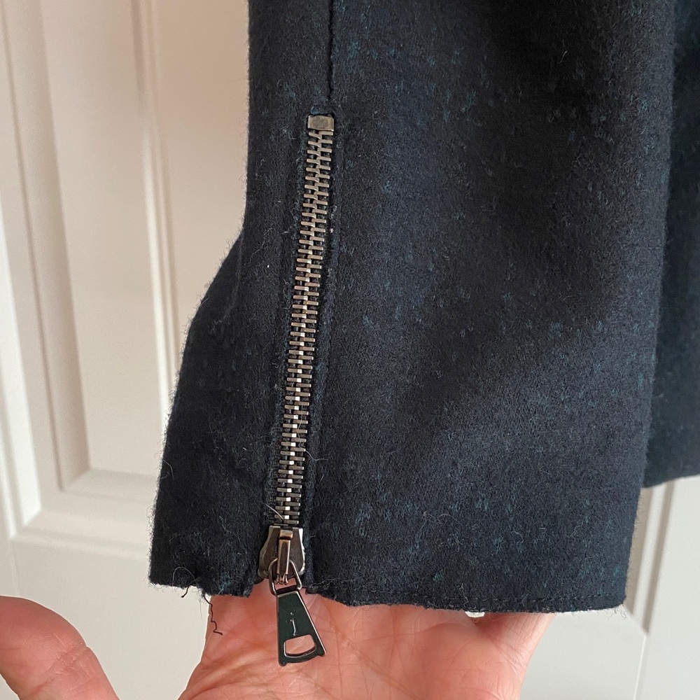John Varvatos Men's Wool Blend Zip up Black Jacket Coat Size M EUC - Picture 4 of 16